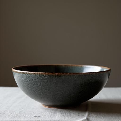 A large decorative serving bowl with a textured surface.